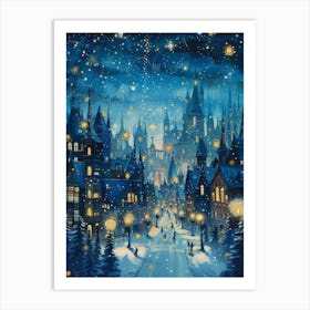 Harry Potter'S Christmas Village Art Print