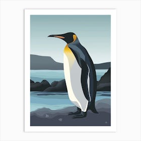 Emperor Penguin Signy Island Minimalist Illustration 4 Art Print