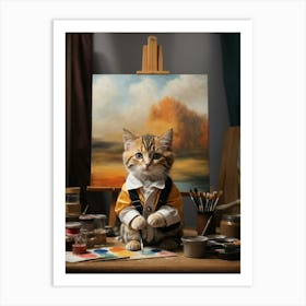 Portrait Of A Cat Art Print