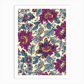Iris Impress London Fabrics Floral Pattern 2 Art Print