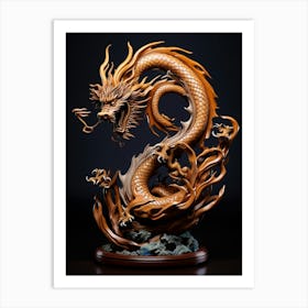 Chinese Dragon Elements 3d 4 Art Print