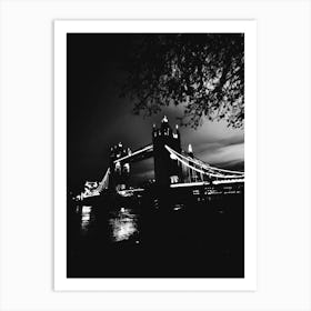London Tower Bridge 2 Bw Art Print