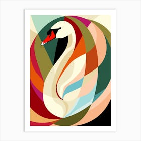 Abstract Swan Art Print