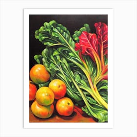 Swiss Chard 3 Cezanne Style vegetable Art Print