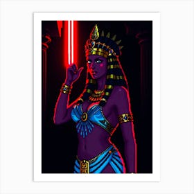 Cleopatra Pixel Portrait - Diverse Art Illustration 52 Art Print