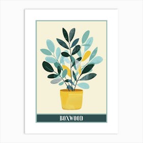 Boxwood Tree Flat Illustration 2 Poster Art Print