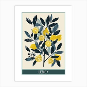 Lemon Tree Flat Illustration 3 Poster Art Print