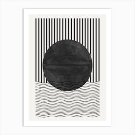 Black And White Modern Composition Art Print