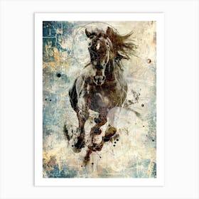 Poster Horse Wild Animal Illustration Art 01 Art Print