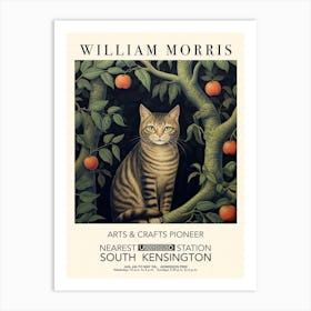 William Morris Print Exhibition Poster Cat Tree Art Print