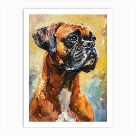 Boxer Acrylic Painting 5 Art Print