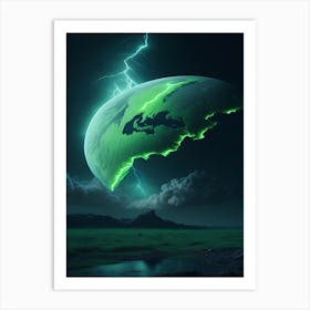 The Green Moon Art Print