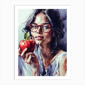 Boho Woman With An Apple 2 Art Print