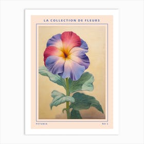 Petunia 2 French Flower Botanical Poster Art Print