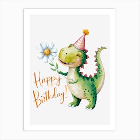 Happy Birthday Dinosaur..30 Art Print