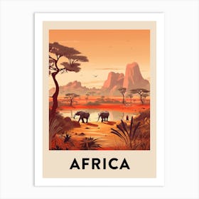 Vintage Travel Poster Africa 7 Art Print