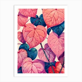 Heart Leaves Art Print
