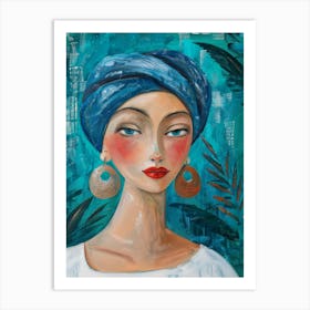 Blue Turban 1 Art Print