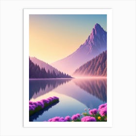 Mountain Landscape Wallpaper Art Print