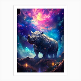 Rhino In The Sky 1 Art Print