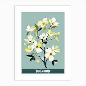 Dogwood Tree Flat Illustration 6 Poster Art Print