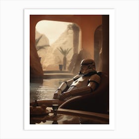 Star Wars Stormtrooper Relaxing Art Print