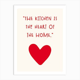 Kitchen Heart Typography Art Print