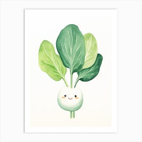 Friendly Kids Bok Choy 2 Art Print