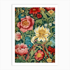 Floral Wallpaper 155 Art Print