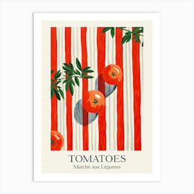 Marche Aux Legumes Tomatoes Summer Illustration 6 Art Print