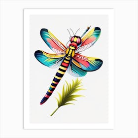 Banded Pennant Dragonfly Tattoo 1 Art Print