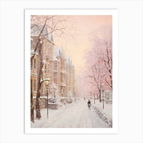 Dreamy Winter Painting Montreal Canada 2 Art Print