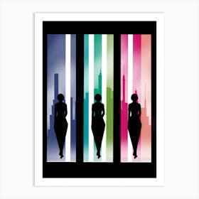 Silhouette Of A Woman Art Print