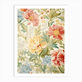 Floral Wallpaper 270 Art Print