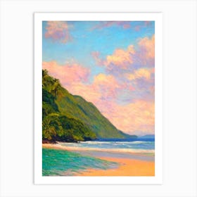 Anse Chastanet Beach St Lucia Monet Style Art Print