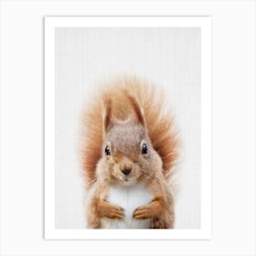 Peekaboo Squirrel Art Print