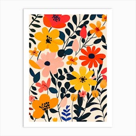 Abstract Floral Painting 3 Art Print