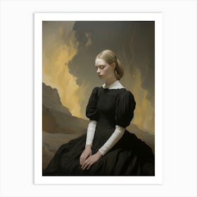 'The Girl In Black' Art Print