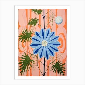 Love In A Mist Nigella 1 Hilma Af Klint Inspired Pastel Flower Painting Art Print