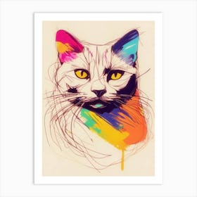 Cat Inspired Drawing Art Print