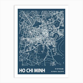 Ho Chi Minh Blueprint City Map 1 Art Print