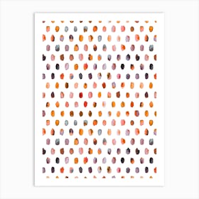 Palette Dots Orange Art Print