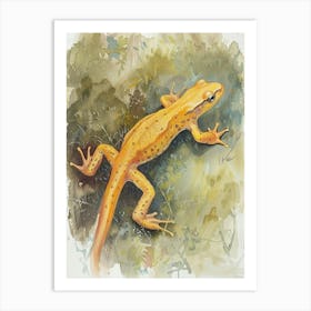 Salamander Pastel Watercolour 2 Poster