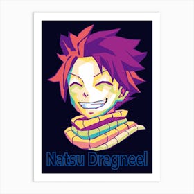 Popart Natsu Dragneel Art Print