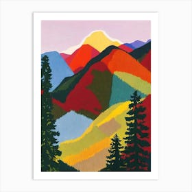 Berchtesgaden National Park Germany Abstract Colourful Art Print