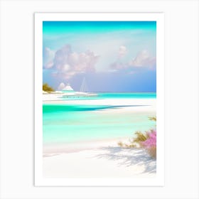 Ambergris Cay Turks And Caicos Soft Colours Tropical Destination Art Print