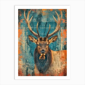 Elk painting 5 Art Print