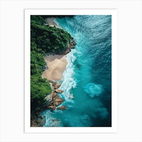 Aerial View Of A Beach In Bali Art Print