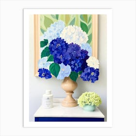 Blue Hydrangea Art Print