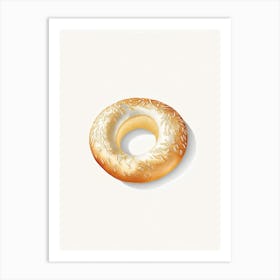 Asiago Bagel Marker Art 2 Art Print